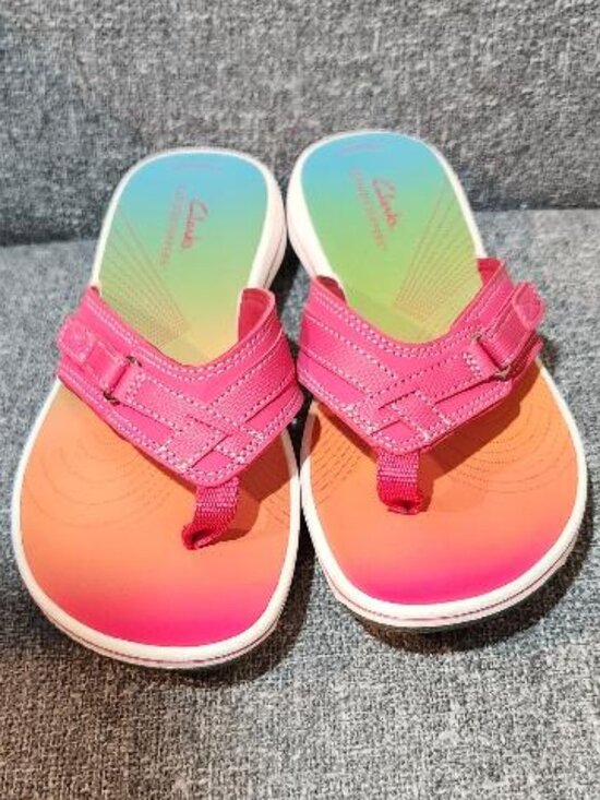 Cloudsteppers by Clarks Shoes - Clarks Cloudsteppers Breeze Reyna Flip Flop Sandals Bright Pink